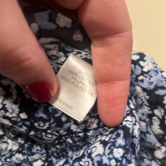 Blue Floral Quilted Light Jacket - Picture 6 of 6